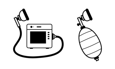 Mobile and manual medical ventilator