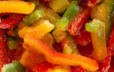 Frozen peppers left out to defrost