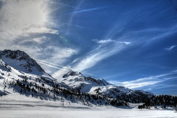 Staller Sattel, Stallersattel, Pass, Gebirgspass, Passstraße, Wintersperre, Sperre, Winter,...