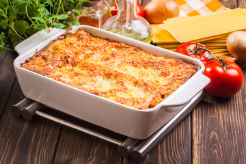 Hot tasty lasagna - 334571719