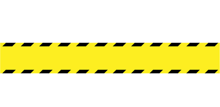 Baustellen Absperrband  blanko Banner in gelb-schwarz, Vektor Illustration isoliert auf weißem Hintergrund