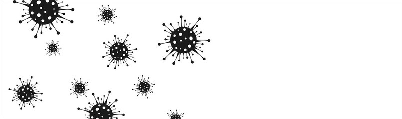 Coronavirus cells on the white background. Vector.