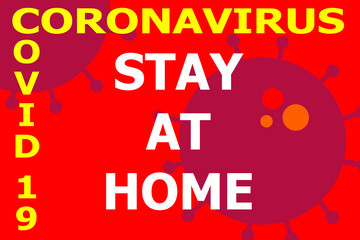coronavirus graphic stating stay at home