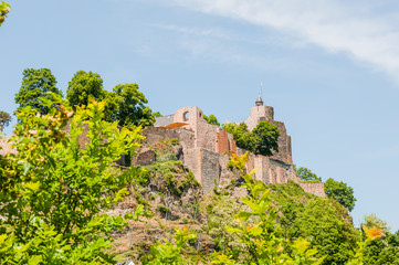 Saarburg, Burg, Burgruine, Turm,  Altstadt, Stadt, Saar, Fluss, Mittelalter, Frühling,...