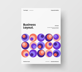 Amazing business presentation vector A4 vertical orientation front page mock up. Modern corporate report cover abstract geometric illustration design layout. Company identity brochure template.