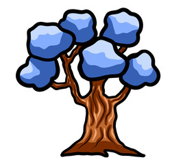 Stylized Blue Fantasy Tree