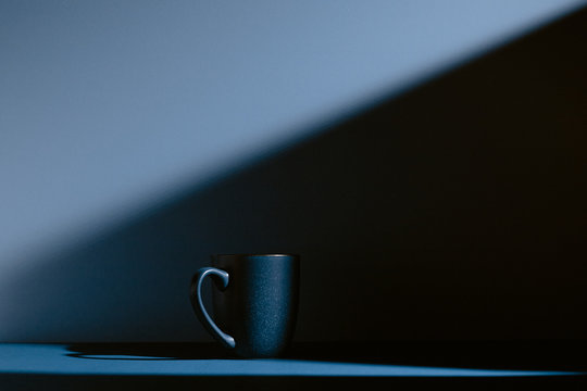 Blue Cup On Table