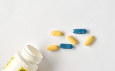 medicine and medicine, pack of pills on a white background