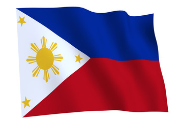 Flag of Philippines waving in the wind