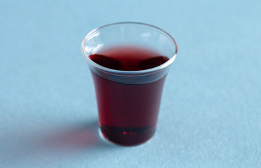 Elements of the Holy Communion or Lords Supper on a Blue Blackground