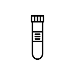 test tube line icon, vector illustration