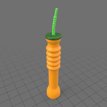 Bottle with straw