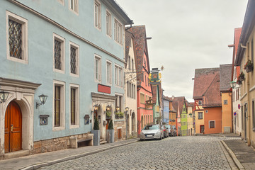 Beautiful Deutsch street of a small old provincial town