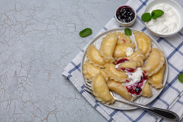 Dumplings with cottage cheese.