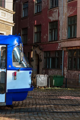 Tram in old town