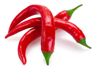 Chili pepper on white background
