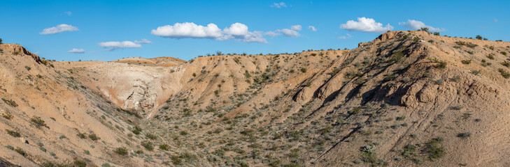 A small seep of water leaks through the rock at Gypsum Spring in Gold Butte National Monument