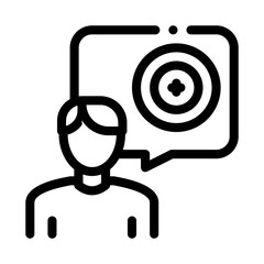 customer at tire repair shop icon vector. customer at tire repair shop sign. isolated contour symbol illustration