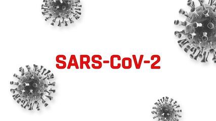 Corona virus SARS-CoV-2 novel coronavirus concept resposible for asian flu COVID-19 outbreak and coronaviruses influenza as dangerous flu strain pandemia. Microscope virus close up text background