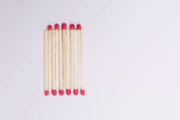 Power of Social Distancing. Maintain a distance between you and other people. Matchstick