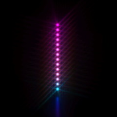 Obraz premium Pink blue dot light font Letter I 3D