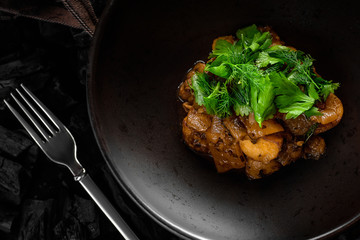 dish, eggs, vegetable, fresh, meat, cuisine, healthy, lunch, vegetables, soup, green, table, red,...