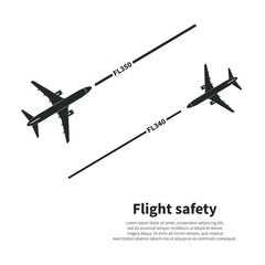 Aviation safety infographic. Icon 1. Vector illustration.