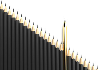 Different, unique and standing out of the crowd