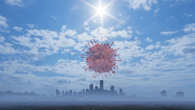 Сoronavirus has taken over the planet. Stay home. 3d illustration