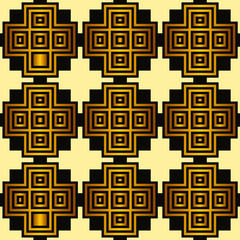 Obraz premium Art deco black and gold color pattern