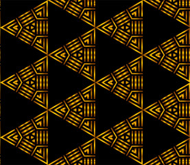 Art deco black and gold color pattern