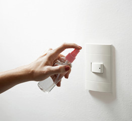 Cleaning and disinfecting power switch