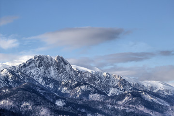 Fototapeta na wymiar Murzasichle City - View at Tatras and Giewont 