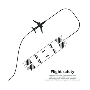 Aviation Safety Infographic. Icon 2. Vector Illustration.