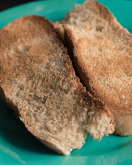 ROASTED BREAD WITH COFFEE AND ORANGE JUICE DARK FOOD