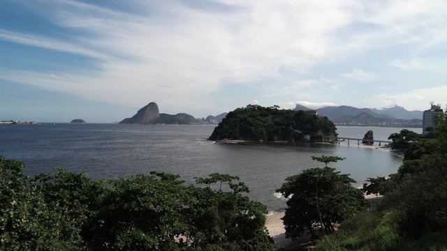 Sugarloaf mountain seen from Niteroi, Rio de Janeiro. Beautiful brazilian Landscape