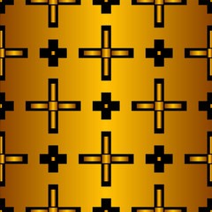 Obraz premium Art deco black and gold color pattern