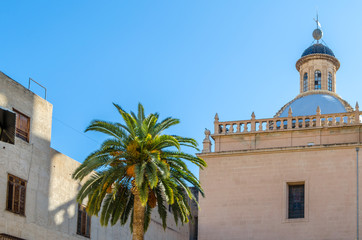 Fototapeta na wymiar Alicante cathedral exterior, Spain