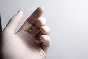 Obraz premium Latex / rubber gloves for medical purpose that used to protect from infection and chemical