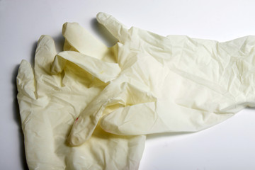 Latex / rubber gloves for medical purpose that used to protect from infection and chemical