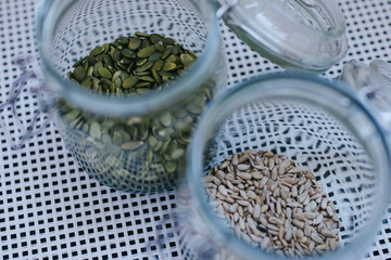 sunflower seeds in a bowl