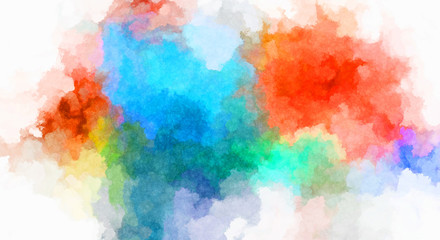 Watercolor painted background. Abstract Illustration wallpaper. Brush stroked painting. 2D Illustration.