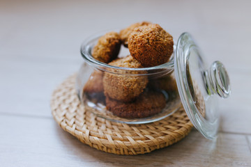chocolate chip cookies and cup of coffee