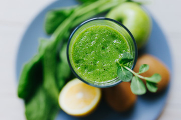 fresh drink with mint and lime