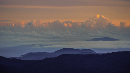 sunrise over the mountains