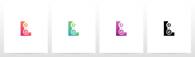 Game Controller On Letter Logo Design L © recehan