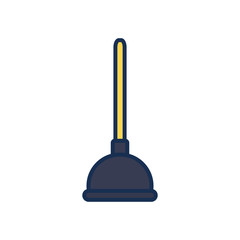toilet pump icon, line fill style