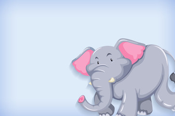 Background template design with plain color and elephant