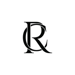rc letter original monogram logo design