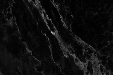 Black marble natural pattern for background, abstract black and white